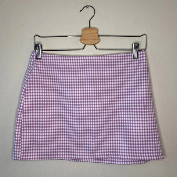 Urban Outfitters Lavender Gingham Mini Skirt - Picture 5 of 8